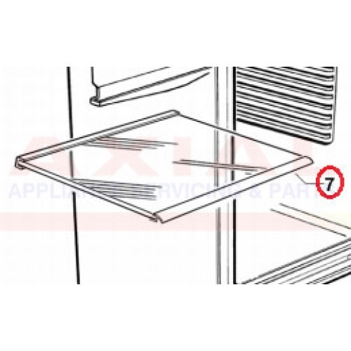 Fisher and Paykel Fridge Glass Shelf 525mm 813986