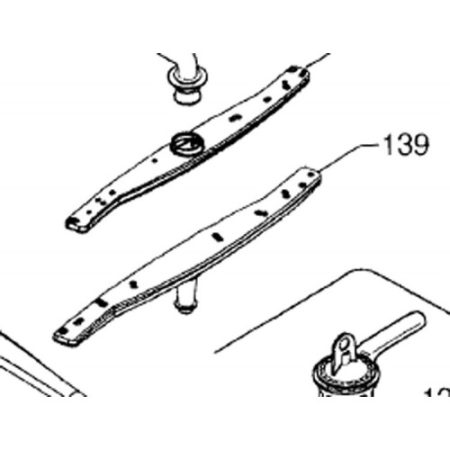 Electrolux Simpson Dishwasher Lower Spray Arm 1118952108