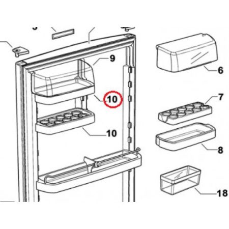 874973 LH Door Shelf 635