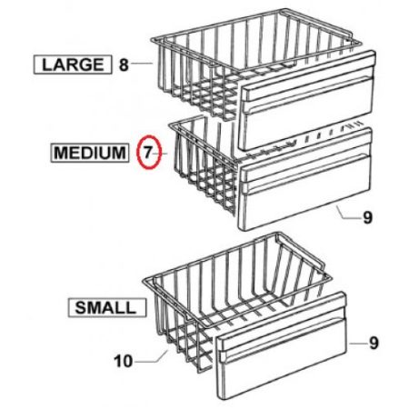 Fisher and Paykel Freezer Basket 882288
