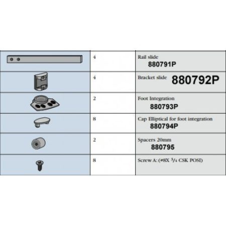 Fisher and Paykel Fridge Integration Slide Bracket 880792P
