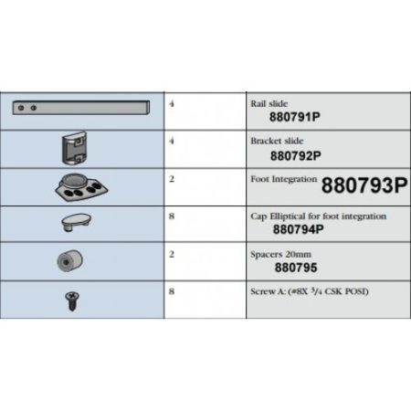 Fisher and Paykel Fridge Integration Foot 880793P