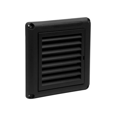 HGV4B Fixed Grille Vent 100MM Black w/ Screen