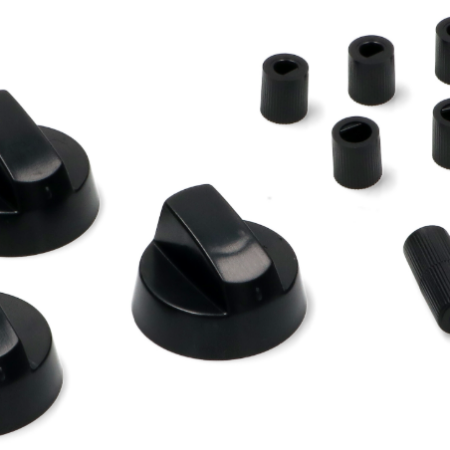 Universal Oven Knob Black With 4 Reductions PKT 4 AA1059