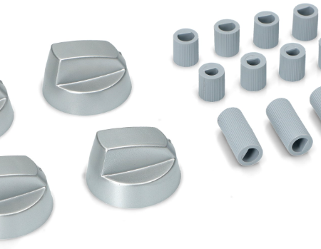 Universal Oven Knob Silver With 5 Reductions PKT 4 AA1058