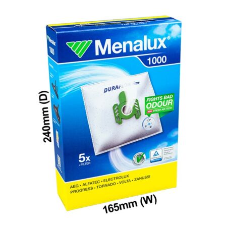 Menalux 1000 Dustbags (P5+2F) Volta Mega PKT5 900196132