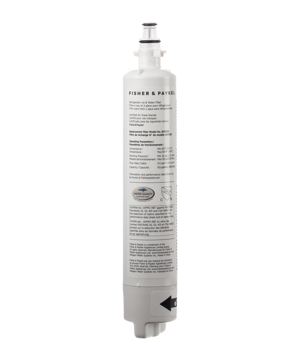 Fisher and Paykel Fridge Water Filter 847200 Axial Appliances