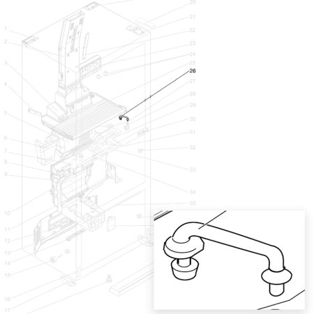 Mitsubishi Fridge Water Tank Joint Pipe KIEHJ4503